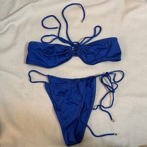 Sommer swim Blue Strapless Bikini Set large
